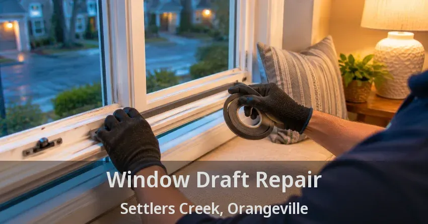Window Draft Repair Settlers Creek, Orangeville - ON
