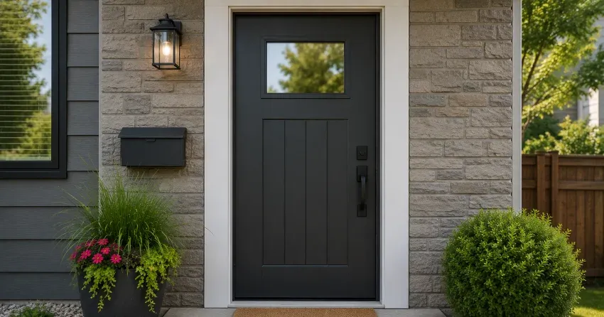 emergency door replacement Orangeville installation in progress