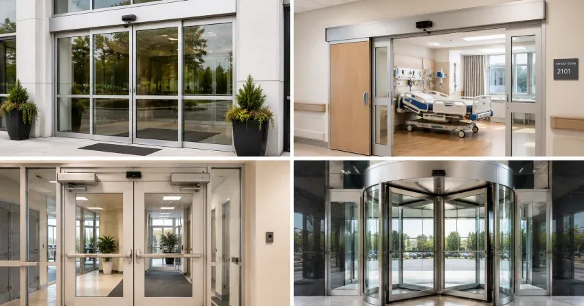 automatic door services technician completing system diagnostic in Amaranth, Orangeville